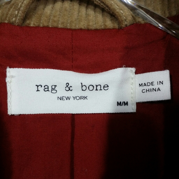 Rag Bone Medium Mercer Camel Corduroy Moto Jacket - Picture 2 of 8